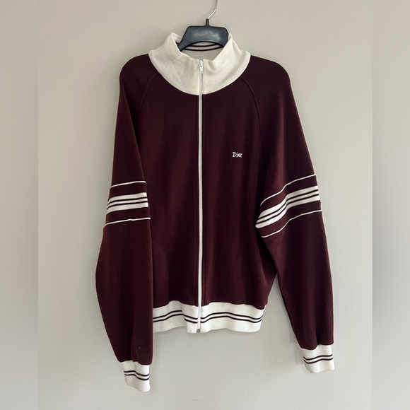 Dior Other - Christian Dior Vintage Monsieur Vintage Zip-Up Track Jacket in Burgundy, size XL